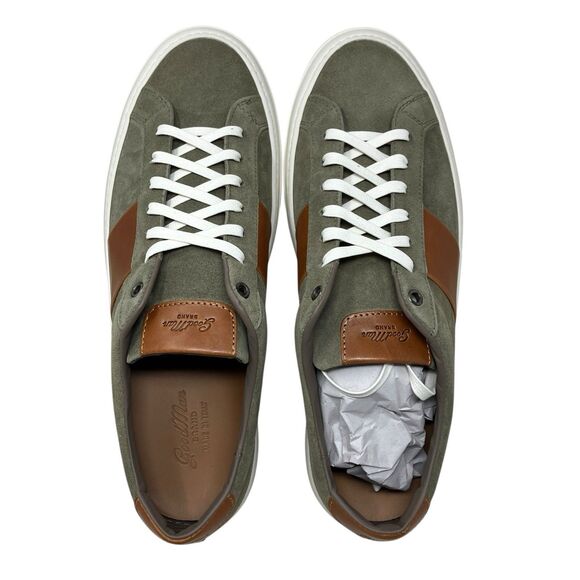 Good Man Brand Sneakers Mens 13 Legacy Lo Top Midtown Stripe Army Vachetta Suede - Picture 11 of 14